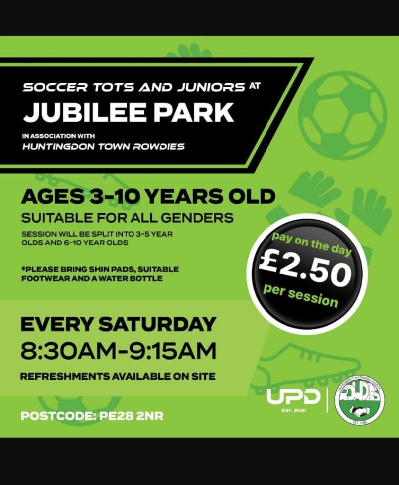 Huntingdon Town Rowdies Youth FC, Soccer Tots and Juniors